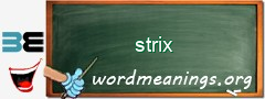 WordMeaning blackboard for strix